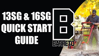 13SG16SG Stump Grinder Quick Start Guide  Barreto Manufacturing Inc [upl. by Mencher]