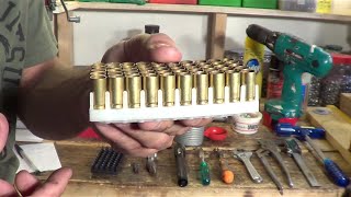 Reloading 9mm Luger on a single stage press [upl. by Arhsub588]