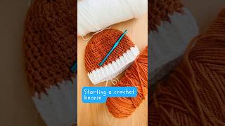 Start crocheting a toddler beanie with me [upl. by Shuler735]