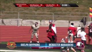 Guelph vs McMaster Highlights  Sept 23rd 2017 [upl. by Mackler]