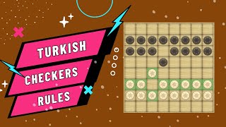 Turkish Draughts Rules  How To Play Checkers  Turkish Checkers Online [upl. by Mac177]