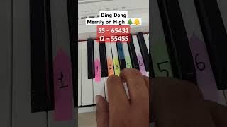 Easy Piano Tutorial Ding Dong Merrily on High 🎹 shorts pianotutorial christmas [upl. by Gettings]