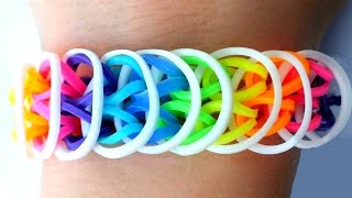 Como fazer pulseira de elástico Loose Loops LoomBands sem tear [upl. by Rachel737]