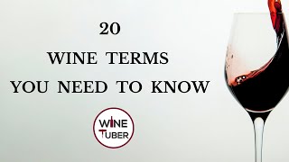 20 wine terms you need to know Essential guide to wine terminology [upl. by Iahc]