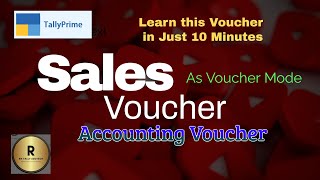 Sales voucher entry in Tally Prime As a Accounting Mode [upl. by Mar]