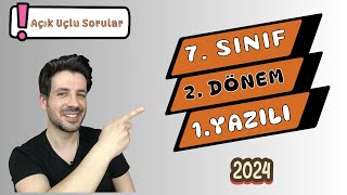 7 SINIF SOSYAL BİLGİLER 2 DÖNEM 1 YAZILI  2024  Açık Uçlu Sorular [upl. by Abijah]