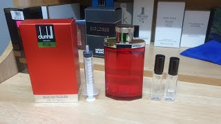 Unboxing Perfume Dunhill Desire Red with decant to small bottle [upl. by Nunciata524]