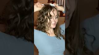 curling straight hair into ringlets hairstyle straighttocurly finehair [upl. by Hubing]