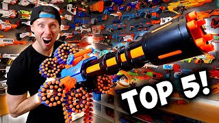 TOP 5 NERF GUNS [upl. by Lieberman]