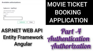 Movie Ticket Booking Application Part4  Authentication and Authorization [upl. by Bore]