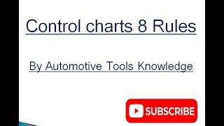 8 rules of Control Charts  Special cause in SPC [upl. by Laval]