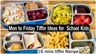 5 Easy and healthy tiffin recipes for school kidsLunchboxes for School kids [upl. by Jarib]