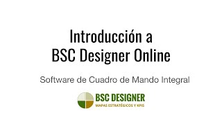 Introducción a BSC Designer Online Software de Cuadro de Mando Integral [upl. by Eastlake]