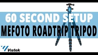 How to SetUp a MeFoto Roadtrip Tripod  3 Configurations  60 Second Setup [upl. by Annanhoj]