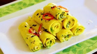 How to make Khandvi in Pressure Cooker Paturi or Suavari Video Recipe by Bhavna  Quick amp Easy [upl. by Millan455]