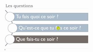 French lesson with Vincent  Unit 5  Lesson F  Les questions [upl. by Rudin]