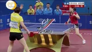 中日美女對決 東亞運動會女團決賽 陳夢 vs 福原愛 Cheng Meng vs Ai Fukuhara [upl. by Reamy345]