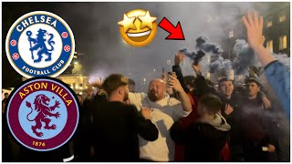 6000 VILLA FANS GO MENTAL amp SCENES in Chelsea vs Aston Villa [upl. by Lebanna172]