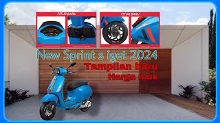 New vespa sprint s 150 iget 2024  striping baru  tangki bensin lebih besar [upl. by Arquit]