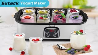 Suteck Digital Automatic Yogurt Maker  100k Bonuses in Description [upl. by Enilorak]