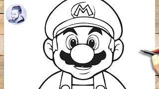 Tuto comment dessiner Mario bros facilement [upl. by Ellemac]