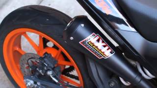 KTM Duke 390 with IXIL Dual Underseat slipon exhaust system BLACK [upl. by Babara]