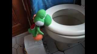 YOSHI POOPS ON THE TOILET ALL BY HIMSELF [upl. by Otrebireh]