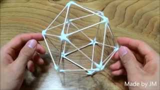 How to make a Cotton Swab Icosahedron [upl. by Kauppi]