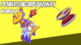 Pennys Big Breakaway Full Game Walkthrough  World 1 Vanillatown 100 [upl. by Ailedamla]