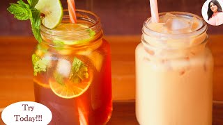 2 Must have Summer Drinks Thai Iced Tea Cold drinks Lemon Mint Iced Tea Refreshing tea recipes [upl. by Orimar]