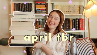 all the books I want to read this april 📚🌷✨ April TBR [upl. by Norrabal]