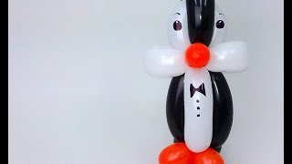 How To Make A Balloon Penguin  Balloon Animals Palm Beach [upl. by Oskar]