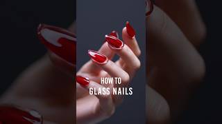 Nail Tutorial  glass Nails 🧊 shorts nailart nails [upl. by Andriana]