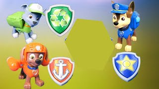 Exploring the Paw Patrol Chase and Rocky and Zuma Action Pup Set [upl. by Neelhsa953]