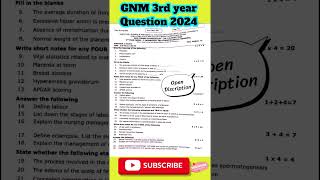 GNM 3rd year MIDWIFERY AND GYNAECOLOGICAL👍2024 [upl. by Ysied]