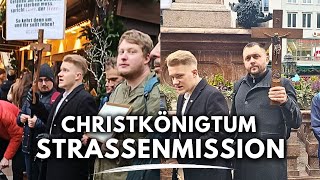 Katholische Straßenmission in München  der islamischen Mission vor der Kirche die Stirn bieten [upl. by Notyap]