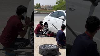 Hyundai SONATA tyres upgrade with COMPASAL Tyre size 23550R18 hyundaisonata tyre jatttyres [upl. by Aihseyn519]