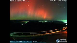 Video Aurora Boreale dal Montegrappa [upl. by Ahsiekel]