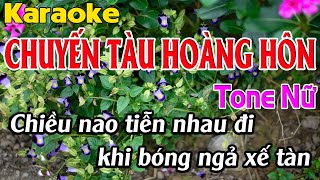 Chuyến Tàu Hoàng Hôn Karaoke Tone Nữ Karaoke Linh Phạm [upl. by Sherrill]