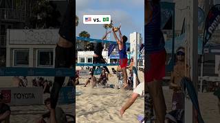 TEAM USA🇺🇸 vs TEAM BRAZIL🇧🇷 beachvolleyball volleyball volleyballworld volleyballplayer [upl. by Schafer507]