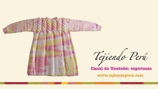 Vestido para niñas tejido en dos agujas Parte 2 [upl. by Elnore]