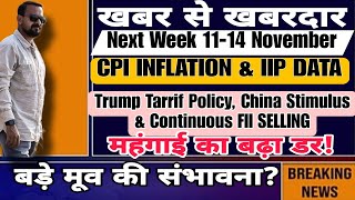 1114 Nov CPI INFLATION amp IIP DATA Continuous FII SELLING महंगाई का बढ़ा डर बड़े मूव की संभावना [upl. by Yerd803]