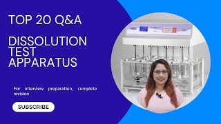 dissolution test apparatusQ amp A of dissolution testingpharmainterview [upl. by Abbey]