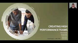 Unit 7 Discussion Video  Creating High Performance Teams [upl. by Nosak]