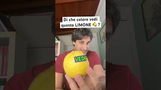 Di che colore vedi questo LIMONE 🍋fisica scienza esperimento shorts divulgazione physics [upl. by Tcideneb817]