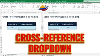 Cross reference Dropdown List  Excel Tagalog [upl. by Assert]