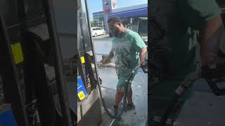 Spilled the gas on his self gasstation funnyvideo viralvideo saycheese egotist funnyface [upl. by Ahsiya191]