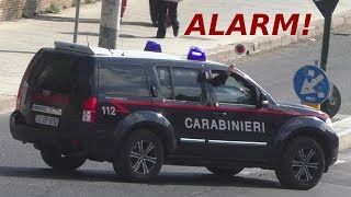 ALARM CARABINIERI ROMA Gendarmerie Bank of Italy Begleitschutz  SPECIAL Police Escort [upl. by Ahsillek]