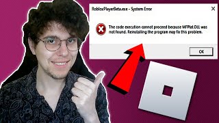 How To Fix Roblox MFPlatDLL Error [upl. by Gambell]