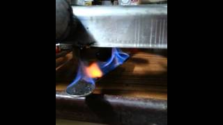 Lighting the gravity fed Punker alcohol stove [upl. by Ahsille]